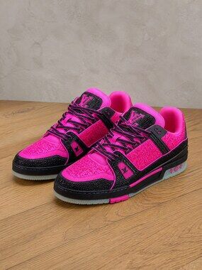Balenciaga Pink Crystal Sneakers US 7